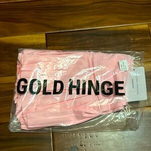 Gold Hinge Baby Pink Pleated Tennis Skirt